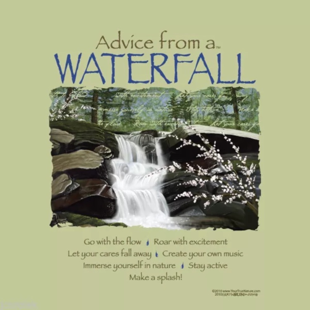 ADVICE FROM A WATERFALL T-shirt Unisex Sizes